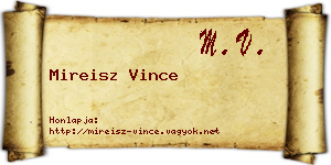 Mireisz Vince névjegykártya
